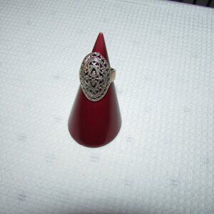 Vintage Style Sterling Silver Filigree Style Ring